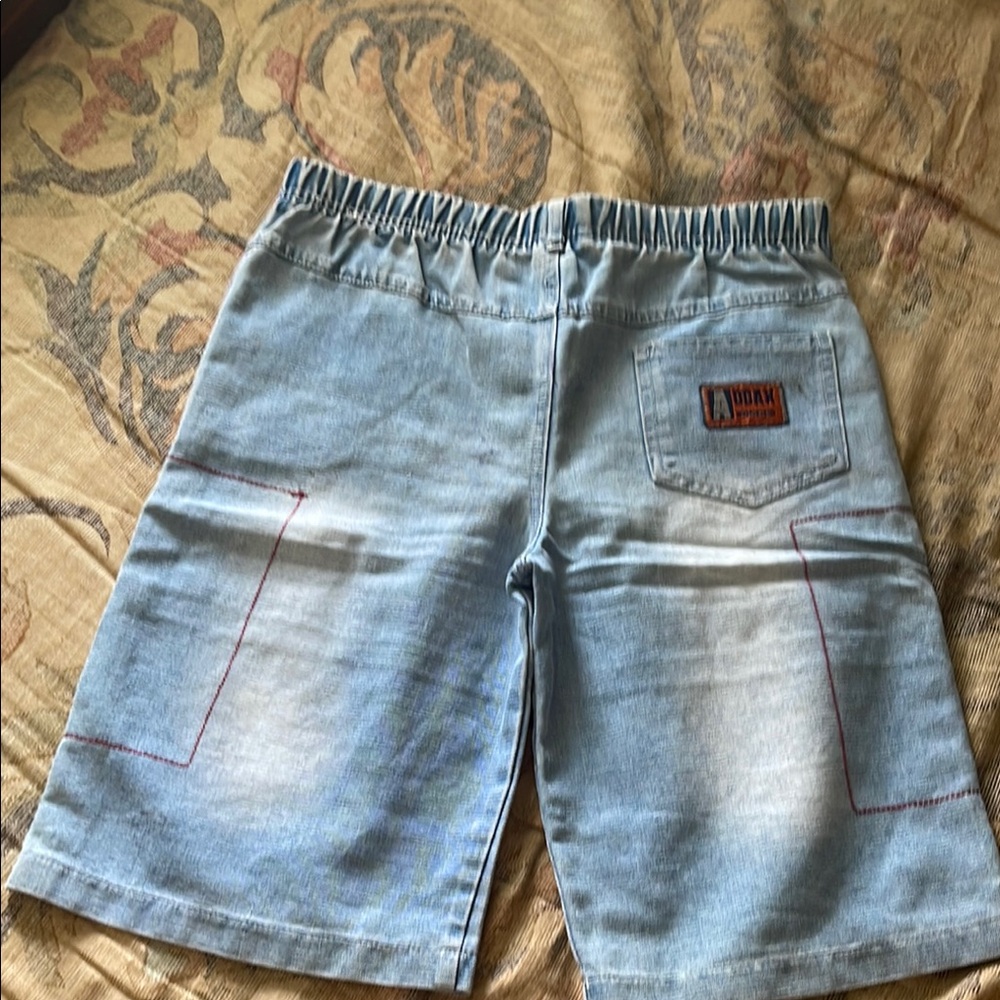 Adam Blue Distressed Jean Shorts - Picture 2 of 3